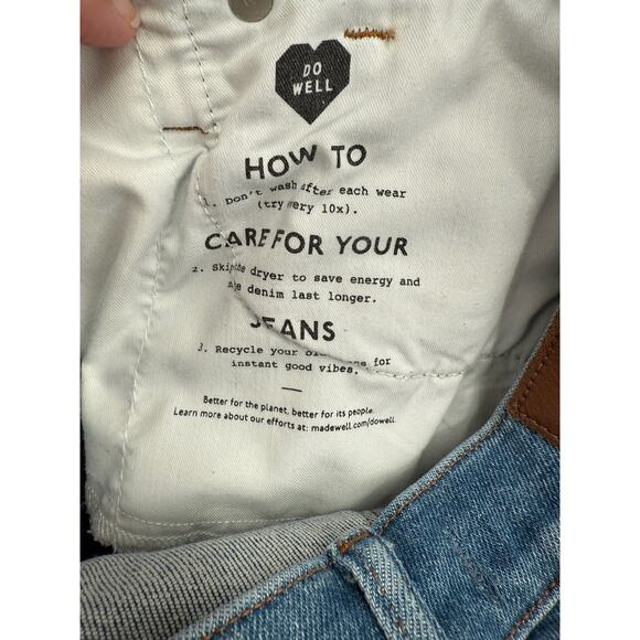 Madewell 10" High Rise Skinny Crop Jeans Womens 29 Blue Medium Wash Denim - Picture 10 of 12